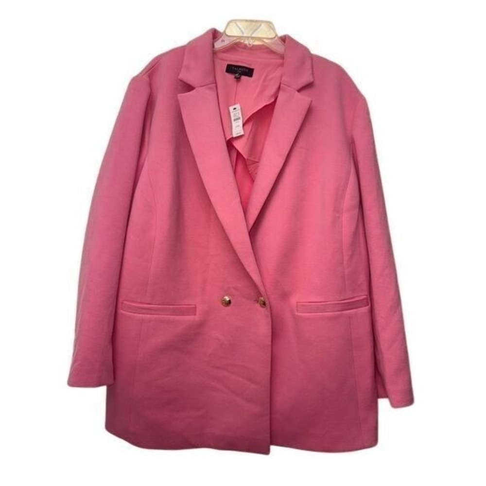 Talbots Women's 24W Blazer Barbie Office Career Preppy Easter Fuchsia 90's Chic - Picture 2 of 10